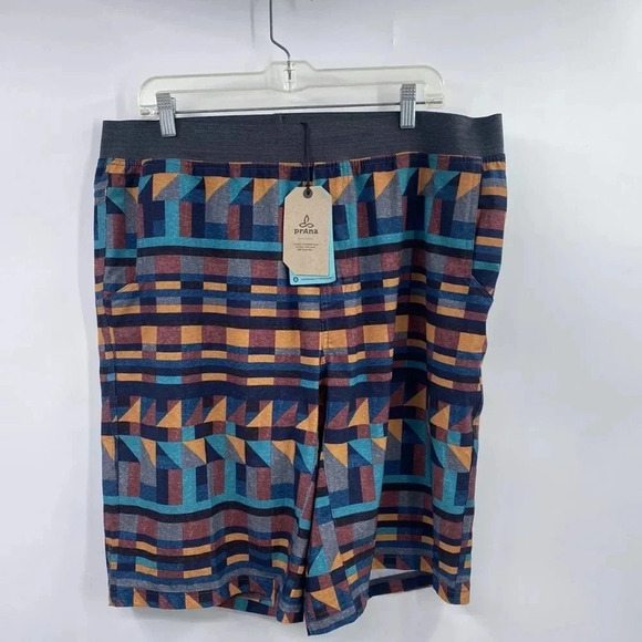 PRANA Shorts Mens 2XL Super Mojo Shorts II Retro Teal Getaway Activewear NWT - Picture 1 of 8